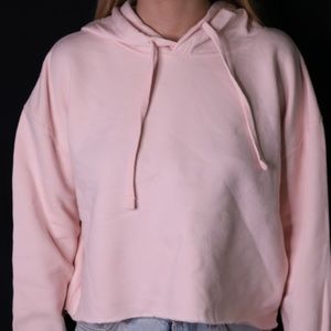 PINK CROPPED WOMENS HOODIE